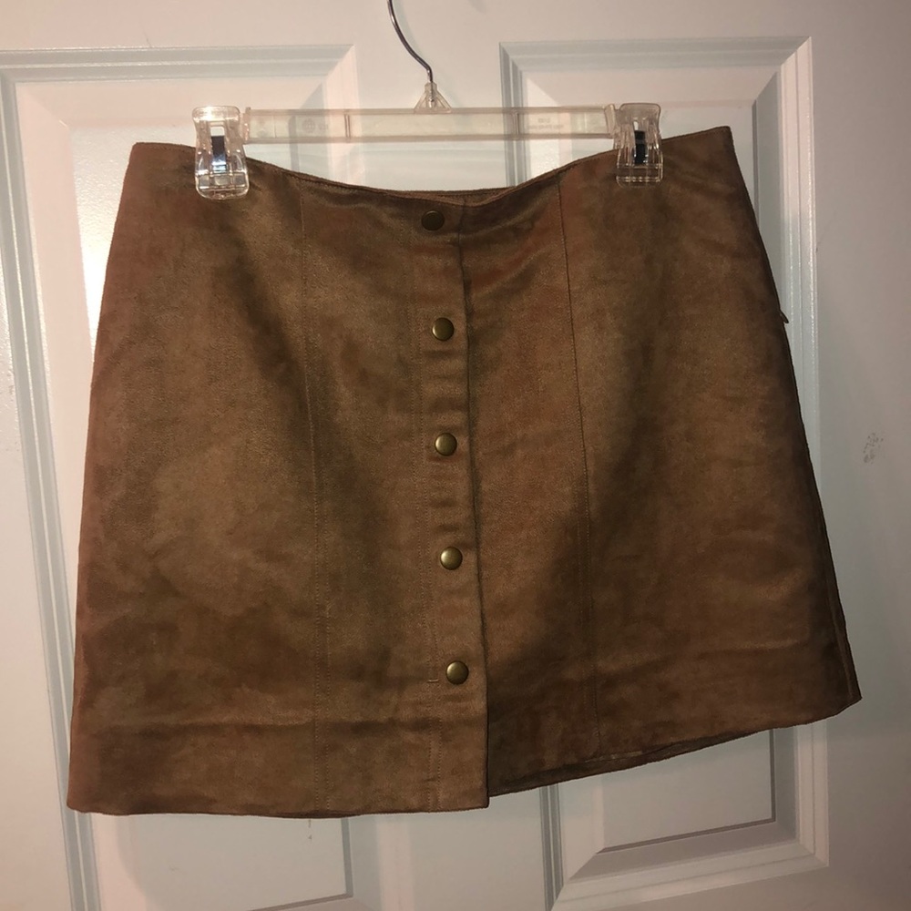 Gap Brown/Tan Suede Skirt